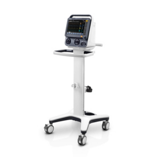 Ventilador Mindray SV300 sobre soporte móvil